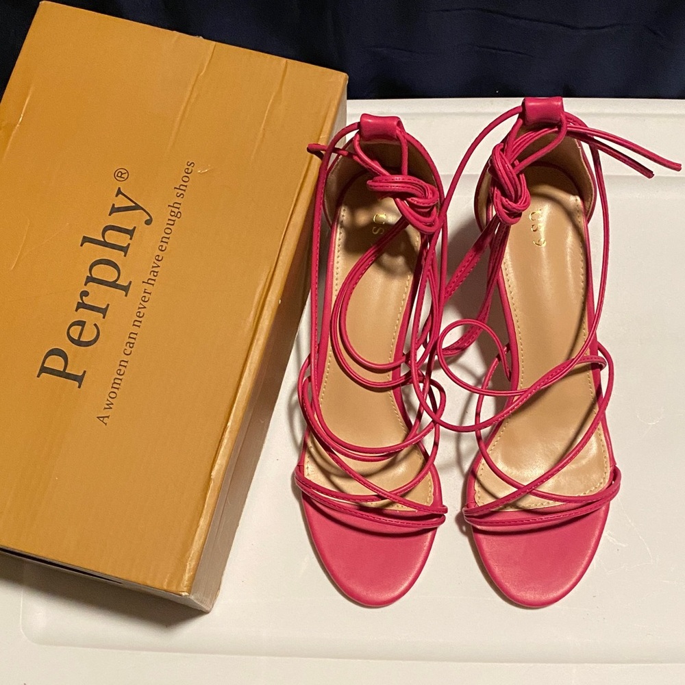 Fuchsia Strappy Women's Heels